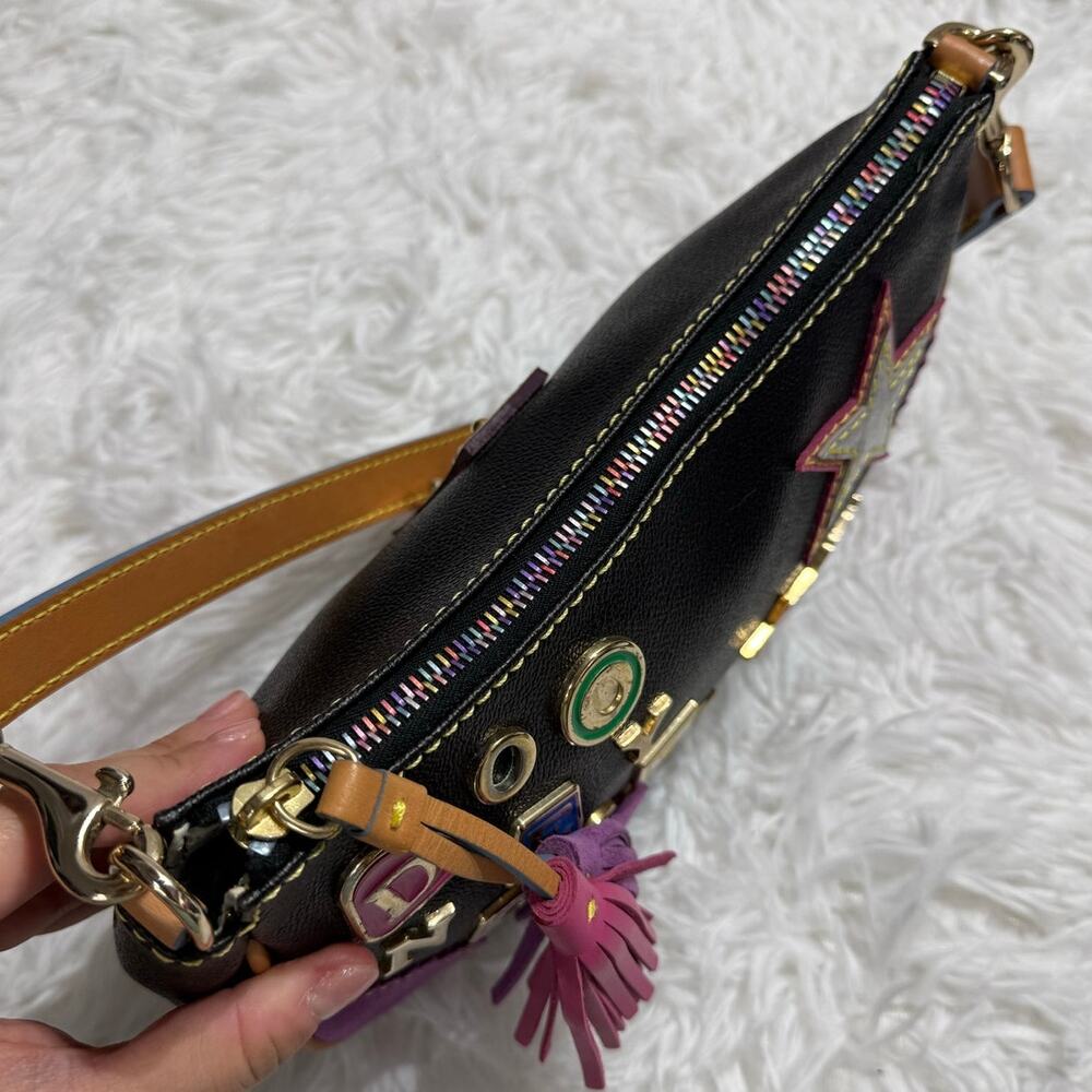 y2k DOONEY & BOURKE Vintage Lindsey Lohan " 1 " Limited Edition Shoulder bag - Picture 4 of 12